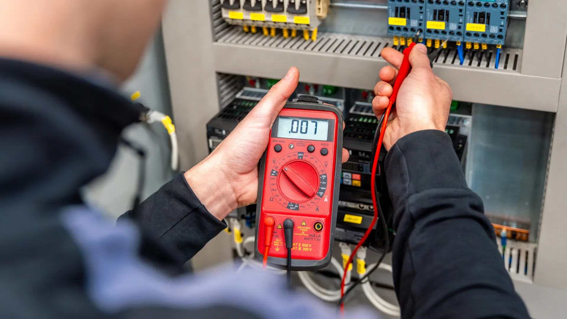Professional electrical diagnostic check on a DB board